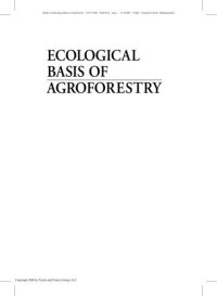 cover of the book Ecological Basis of Agroforestry