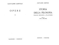 cover of the book Storia della filosofia (Dalle origini a Platone)