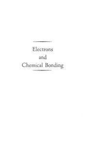 cover of the book Electrons and Chemical Bonding