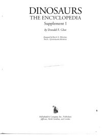 cover of the book Dinosaurs. The Encyclopedia. Supplement 1