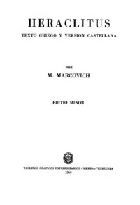 cover of the book Heraclitus (Editio minor)