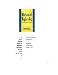 cover of the book Biochemical Engineering, Second Edition