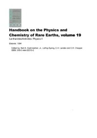 cover of the book Handbook on the physics and chemistry of rare earths. Volume 19