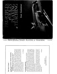 cover of the book Principles of Violin Playing and Teaching