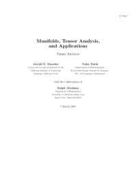 cover of the book Manifolds, tensor analysis, and applications