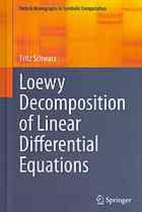 cover of the book Loewy Decomposition of Linear Differential Equations