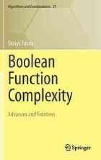 cover of the book Boolean Function Complexity: Advances and Frontiers