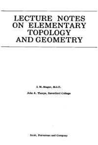 cover of the book Lecture notes on elementary topology and geometry