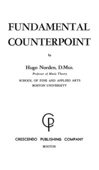 cover of the book Fundamental Counterpoint