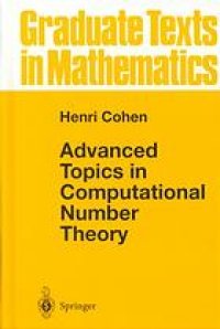 cover of the book Advanced topics in computational number theory