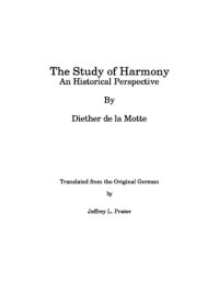 cover of the book The Study of Harmony: An Historical Perspective