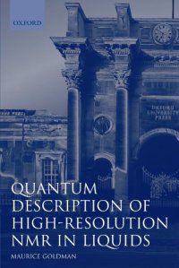 cover of the book Quantum description of high resolution NMR in liquids