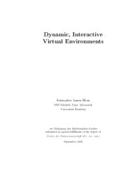 cover of the book Dynamic, Interactive Virtual Environments [PhD Thesis]