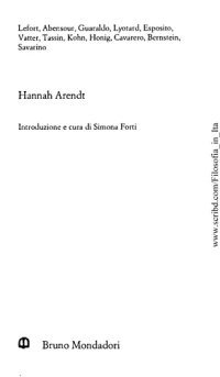 cover of the book Hannah Arendt