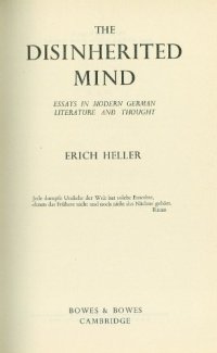 cover of the book The Disinherited Mind: Essays In Modern German Literature And Thought