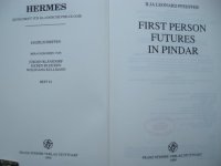 cover of the book First person futures in Pindar