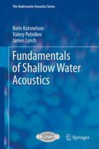 cover of the book Fundamentals of shallow water acoustics