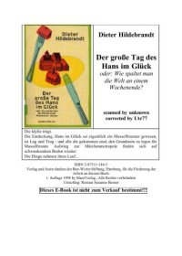 cover of the book Der gro[b]e Tag des Hans im Glück