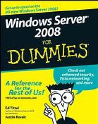 cover of the book Windows server 2008 for dummies