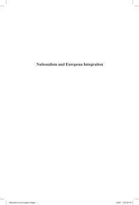 cover of the book Nationalism and European integration: the need for new theoretical and empirical insights