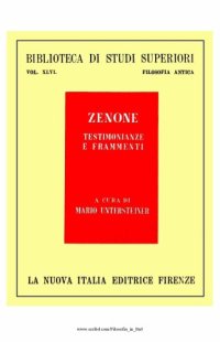 cover of the book Zenone. Testimonianze e frammenti