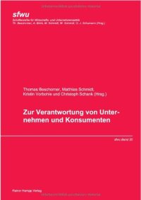 cover of the book Zur Verantwortung von Unternehmen und Konsumenten