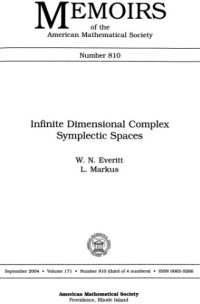 cover of the book Infinite Dimensional Complex Symplectic Spaces