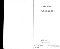 cover of the book Greek ethics