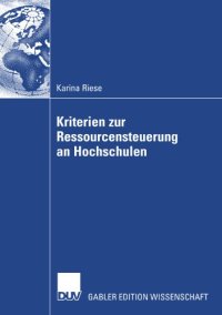 cover of the book Kriterien zur Ressourcensteuerung an Hochschulen