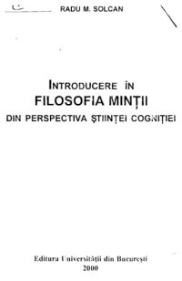 cover of the book Introducere in filosofia mintii