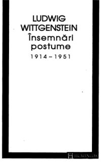 cover of the book Insemnari postume 1914-1951