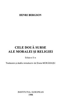 cover of the book Cele doua surse ale moralei si religiei