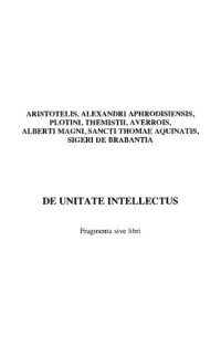 cover of the book Despre unitatea intelectului