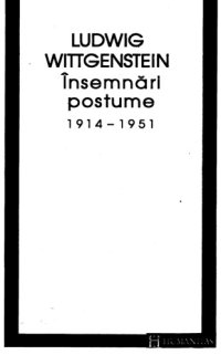 cover of the book Insemnari postume 1914-1951