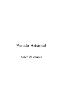 cover of the book Liber de causis