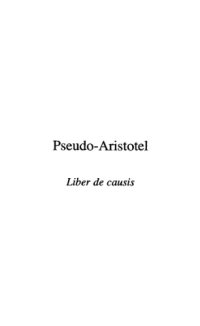 cover of the book Liber de causis