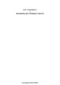 cover of the book Filosofia si conditia umana