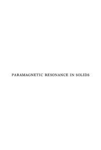 cover of the book Paramagnetic Resonance in Solids