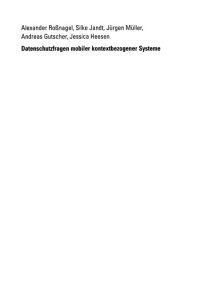 cover of the book Datenschutzfragen mobiler kontextbezogener Systeme