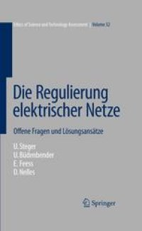 cover of the book Die Regulierung elektrischer Netze: Offene Fragen und Lösungsansätze