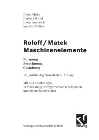 cover of the book Roloff / Matek Maschinenelemente : Normung, Berechnung, Gestaltung