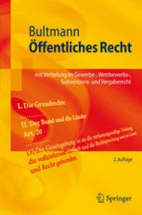 cover of the book Öffentliches Recht: mit Vertiefung im Gewerbe-, Wettbewerbs-, Subventions- und Vergaberecht