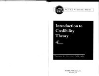 cover of the book Introduction to Credibility Theory