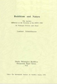 cover of the book Buddhism and Nature:The Lecture delivered on the Occasion of the EXPO 1990: An Enlarged Version with Notes