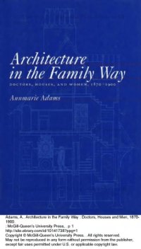 cover of the book Architecture in the Family Way: Doctors, Houses, and Women, 1870-1900