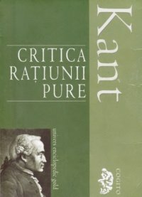 cover of the book Critica ratiunii pure