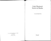 cover of the book Scritti sul Bembo