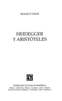 cover of the book Heidegger y Aristóteles