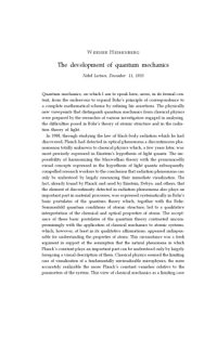 cover of the book The development of quantum mechanics