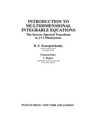 cover of the book Introduction to Multidimen. Integrable Eqns